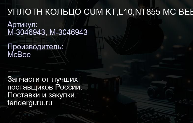 УПЛОТН КОЛЬЦО CUM KT,L10,NT855 MC BEE | купить запчасти